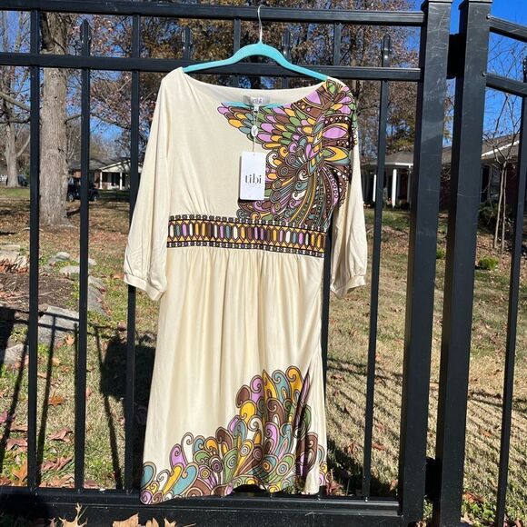 Tibi Long Sleeve Silk Dress NWT - Picture 7 of 9